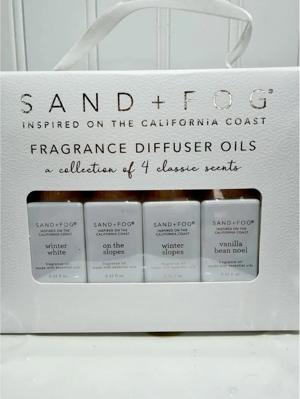 Sand + Fog Fragrance Diffuser Oils Gift Set Winter White Vanilla Bean Noel NEW